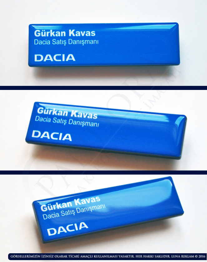 Dacia Yaka İsimliği İsime Özel Üretim