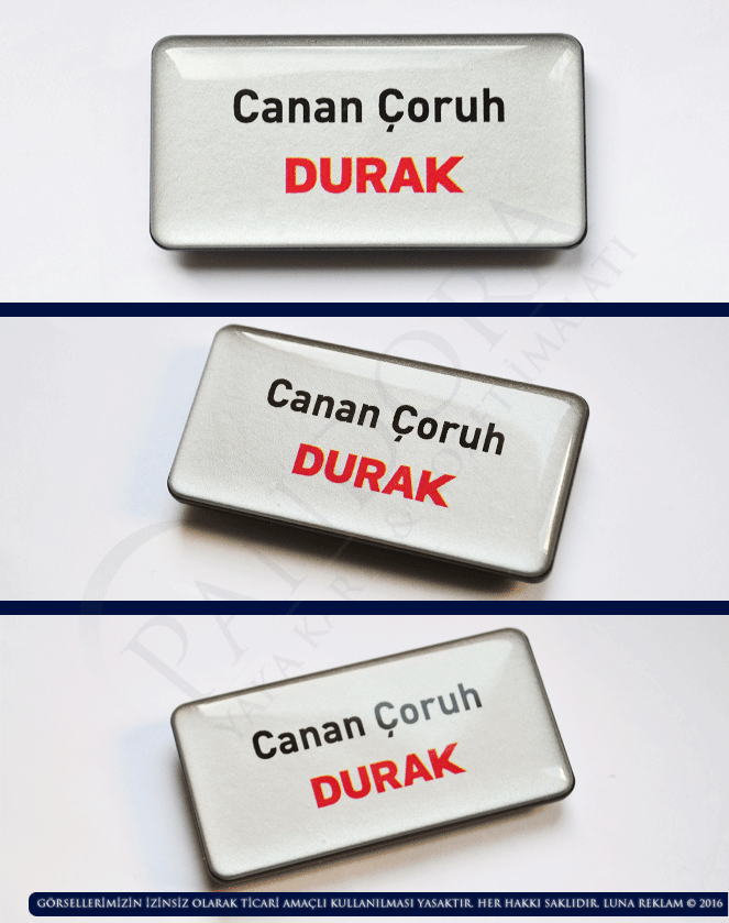 Plaza Çalışanı Yaka Kartı Çeşitleri İsme Özel Üretim